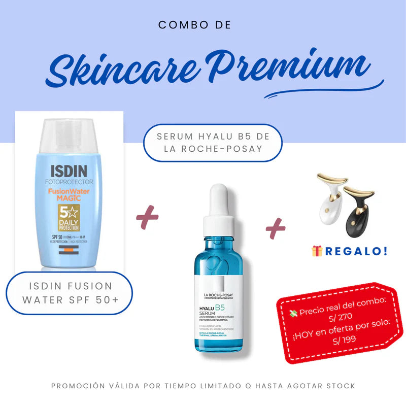 COMBO SKINCARE BLOQUEADOR ISDIN SERUM B5 LA ROCHE- POSAY